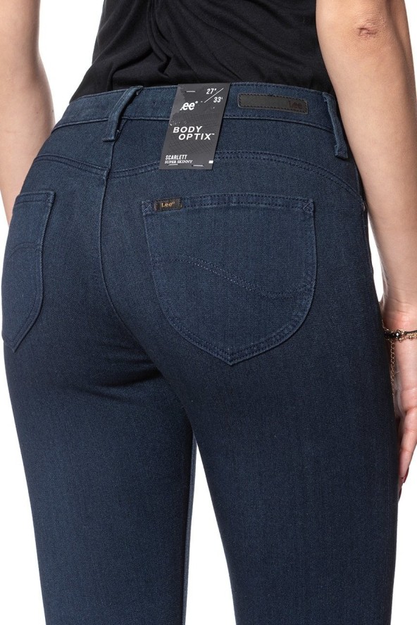 SPODNIE DAMSKIE LEE SCARLETT BLUE BLACK WAVE L506ELKZ 112111176