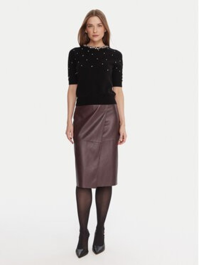 KAOS Sweter RI1KT021 Czarny Regular Fit