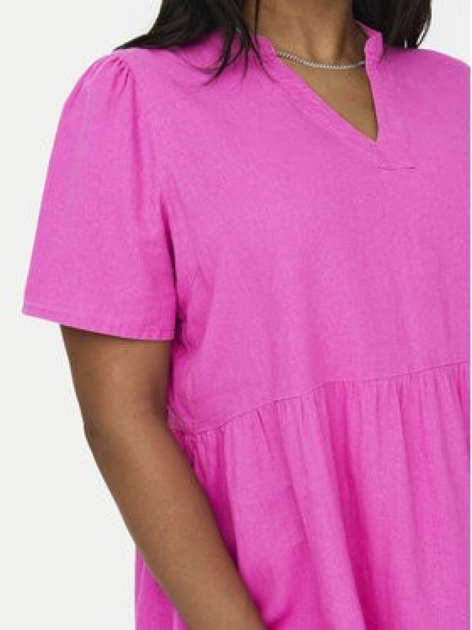 ONLY Carmakoma Sukienka letnia Cartiri 15311976 Różowy Regular Fit