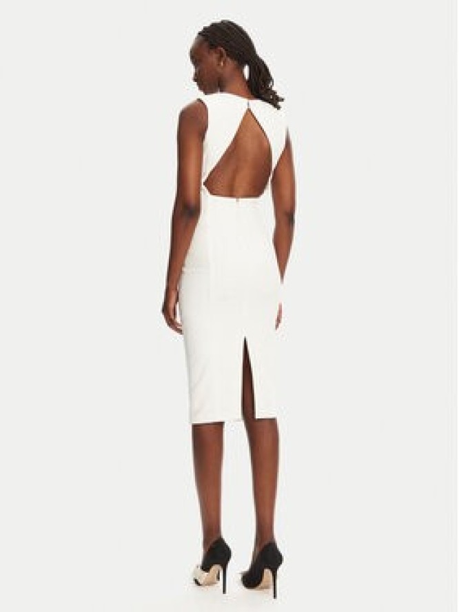 Elisabetta Franchi Sukienka koktajlowa AB76252E2 360 Biały Slim Fit