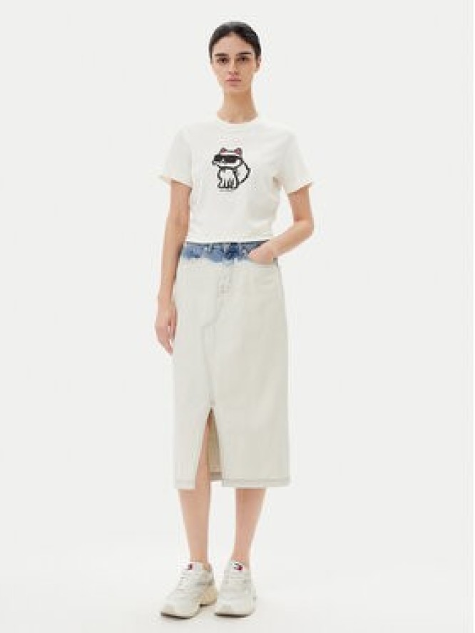 KARL LAGERFELD T-Shirt A1W17128 Écru Regular Fit