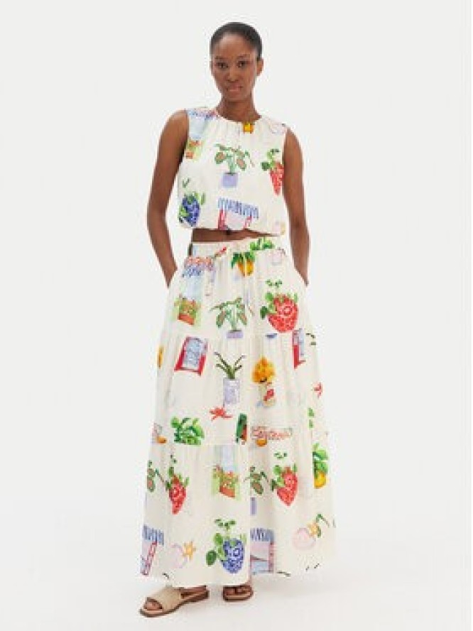 Seafolly Bluzka La Boca 55646-TO Écru Regular Fit