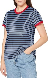 LEE DAMSKA KOSZULKA YARN DYE STRIPE TEE FROST PINK L41PKAMC 112109129