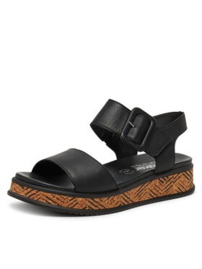 Rieker Sandały W0800-00 Czarny