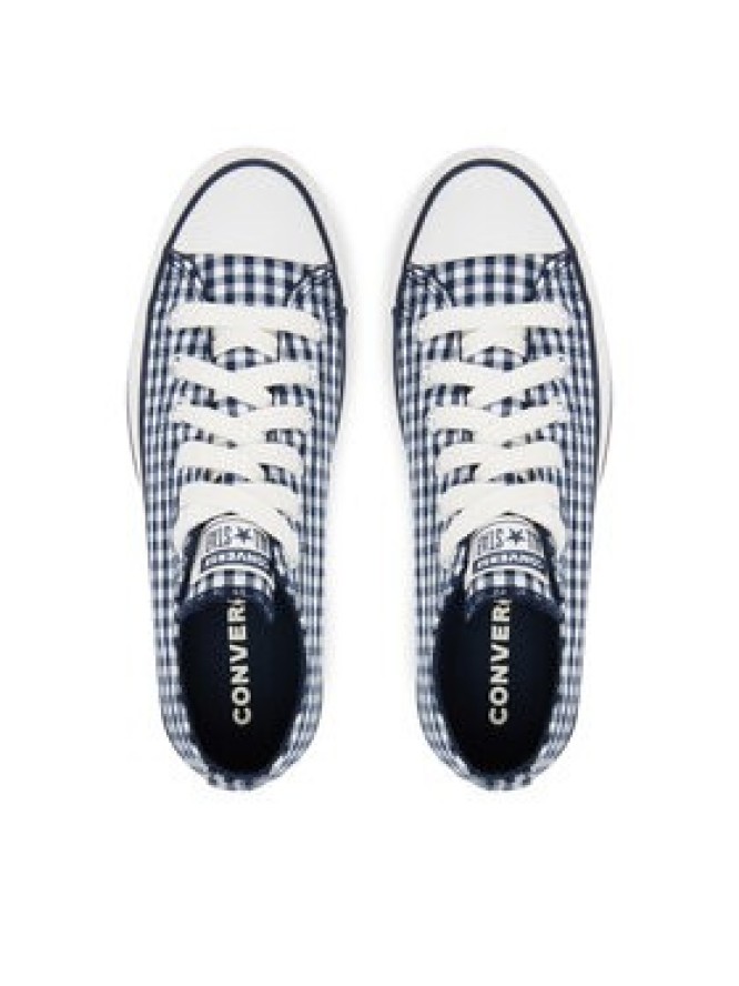 Converse Trampki Chuck Taylor All Star Lift Platform Gingham A13664C Granatowy