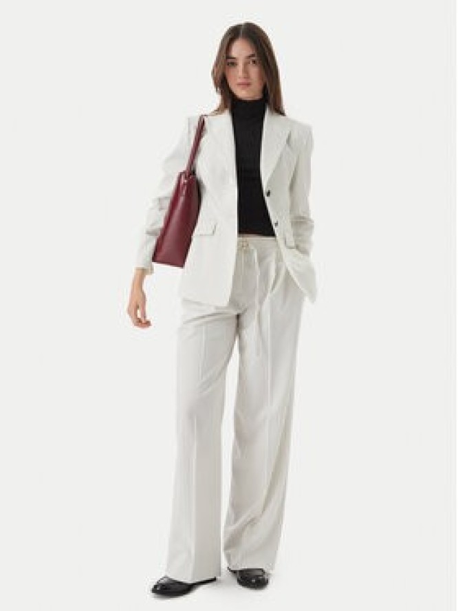 HUGO Spodnie materiałowe Hejuly 50559202 Biały Loose Fit