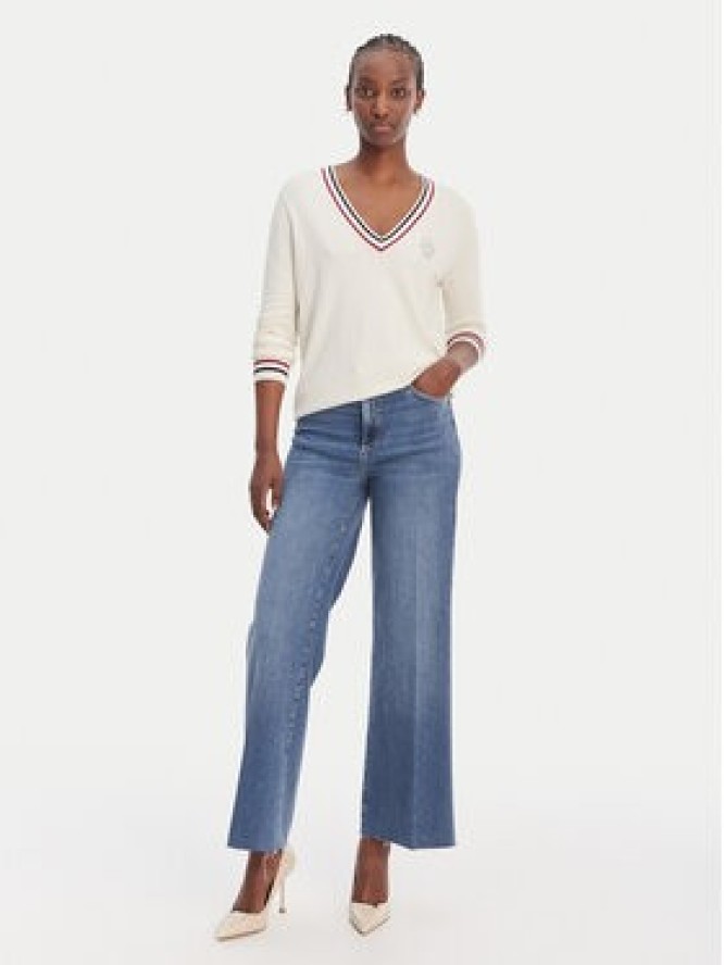 Liu Jo Sport Sweter TA6068 MS49I Biały Regular Fit