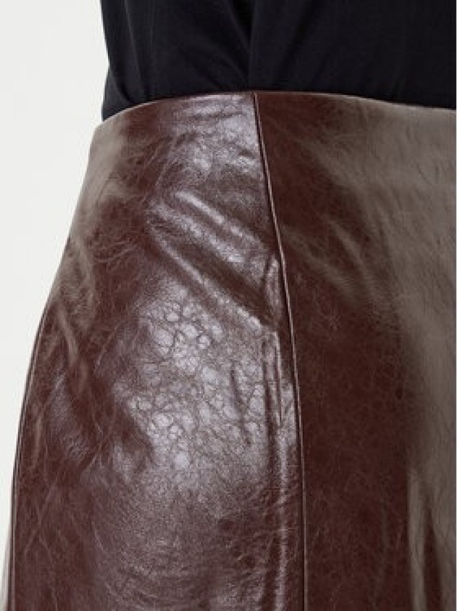 HUGO Spódnica z imitacji skóry Ralitte-1 50544832 Brązowy Slim Fit