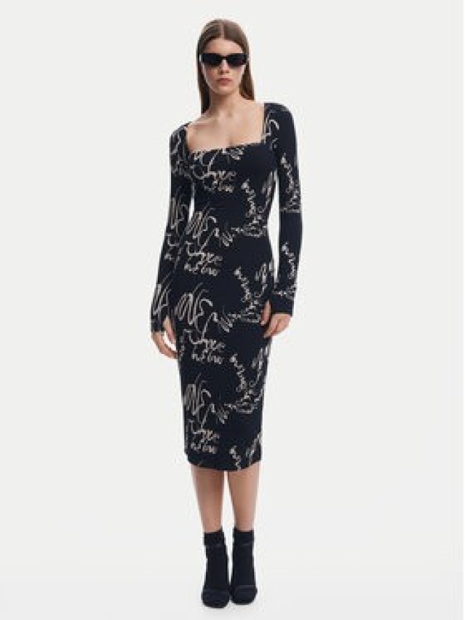 Desigual Sukienka codzienna 25SWVK05 Czarny Slim Fit