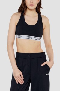 GUESS Czarny damski top sportowy Aline, Rozmiar M