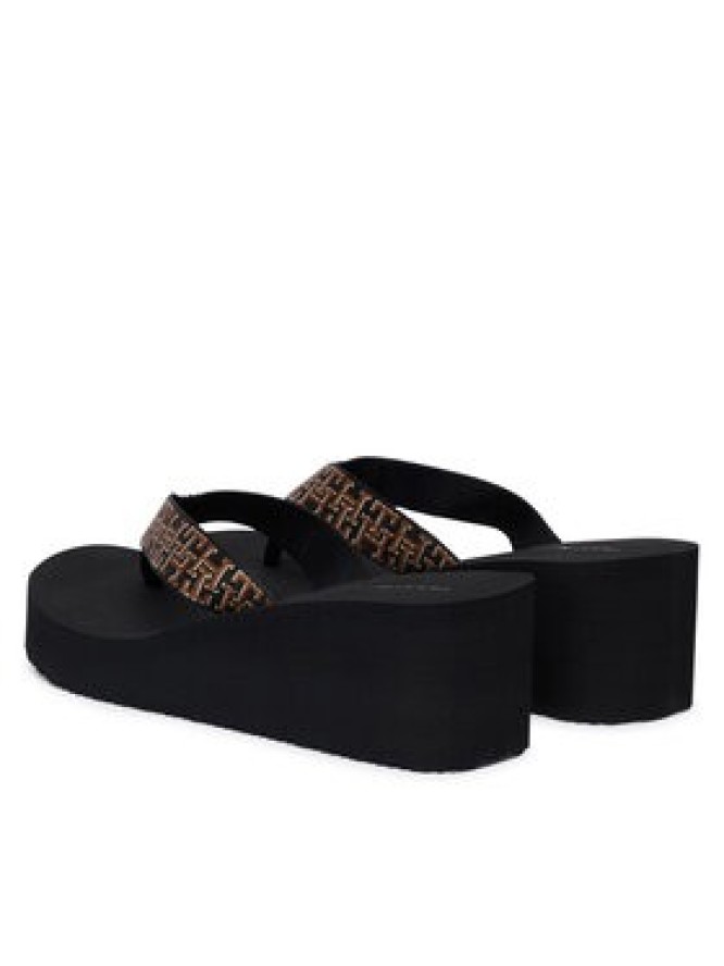 Tommy Hilfiger Japonki Wedge Summer Sandal Mono FW0FW09698 Czarny