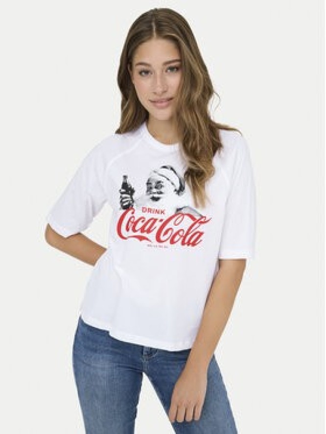 ONLY T-Shirt Coca Cola 15355794 Biały Regular Fit
