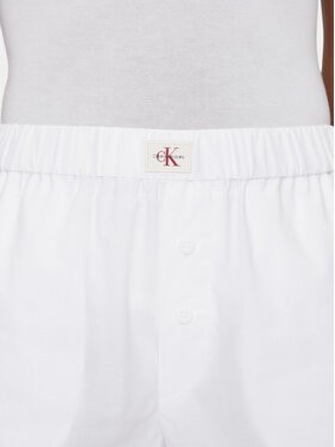 Calvin Klein Jeans Szorty materiałowe J20J225218 Biały Relaxed Fit