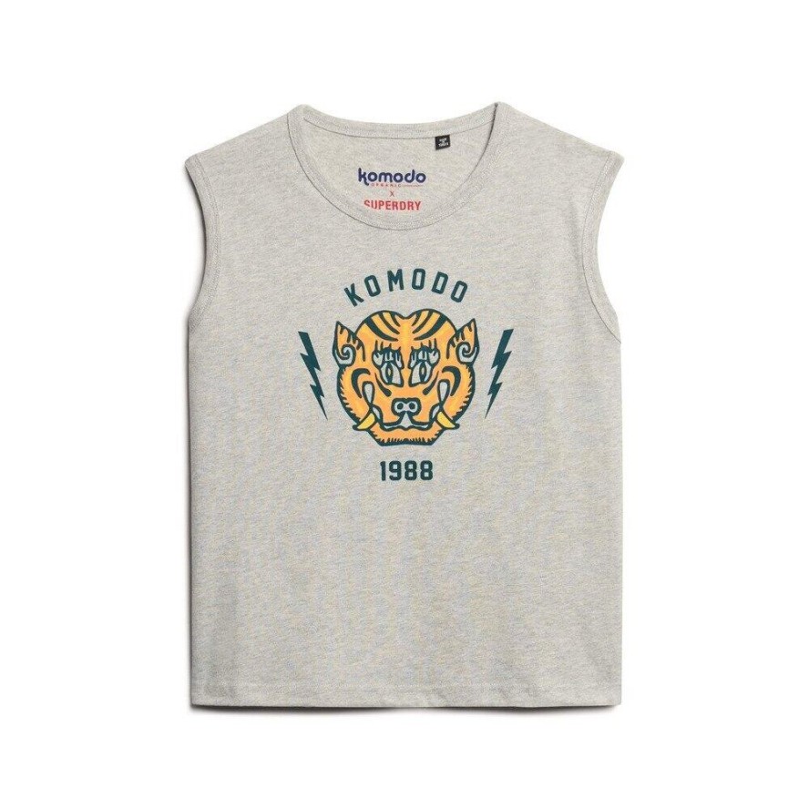 Damski wąski tank top Superdry Komodo Tiger