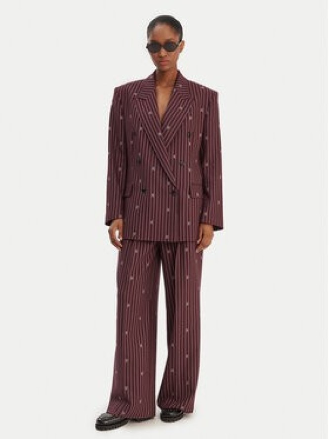 HUGO Marynarka Antegi 50554428 Bordowy Relaxed Fit