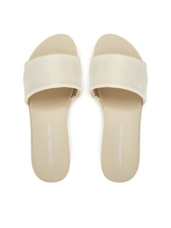 Calvin Klein Jeans Klapki Flatform Sandal Slide In Nylon YW0YW01791 Écru