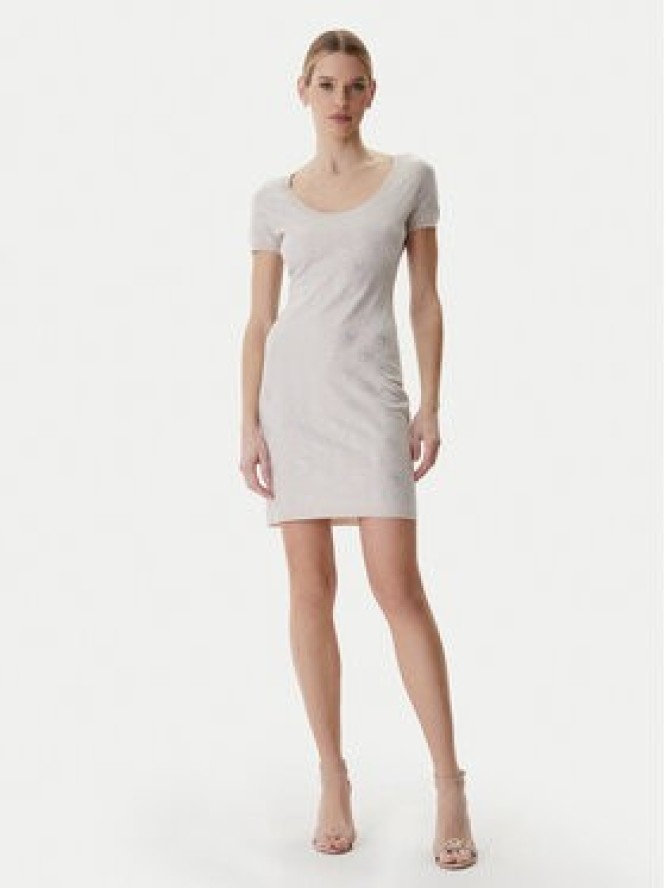 Guess Sukienka dzianinowa W6RK92 Z3JD2 Beżowy Regular Fit