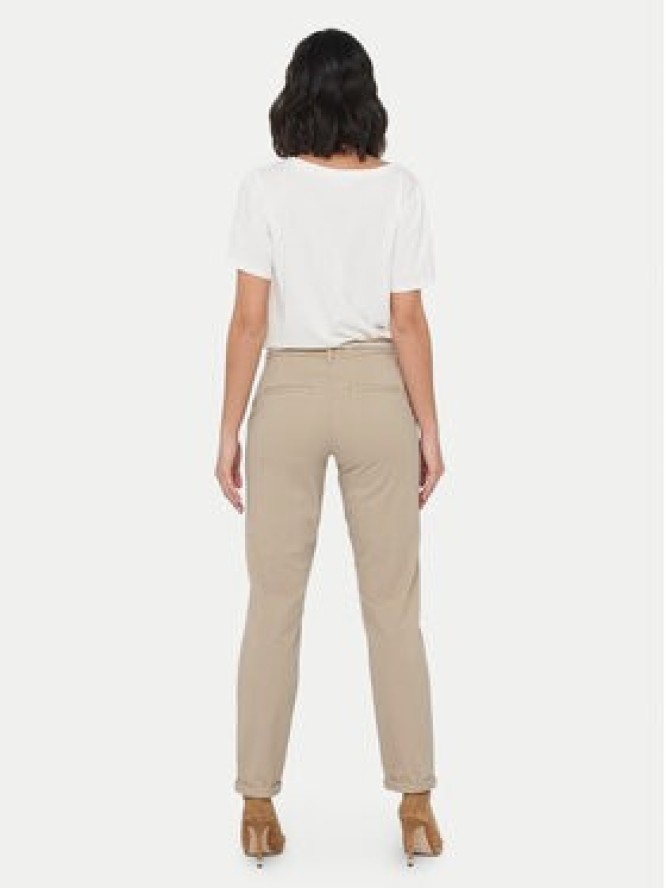 ONLY Spodnie materiałowe 15218519 Beżowy Regular Fit
