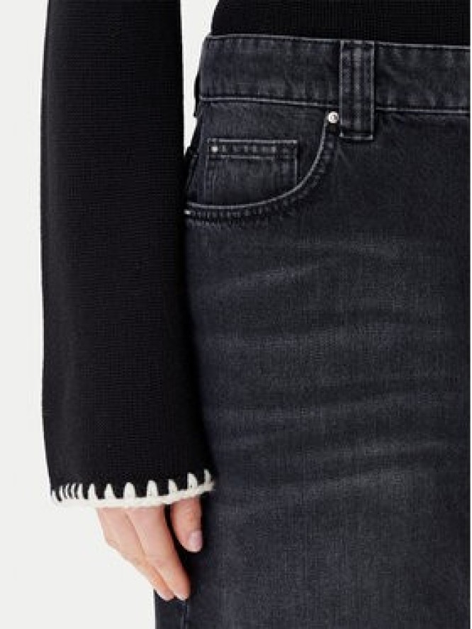 Marella Spódnica jeansowa 2523106054200 Czarny Regular Fit