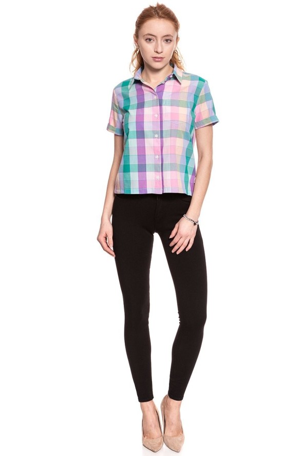 KOSZULA WRANGLER SS SHIRT SEA PINK W5235SHWF 112129338