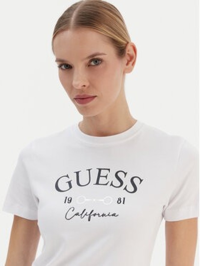 Guess T-Shirt V6RI02 J1314 Biały Regular Fit