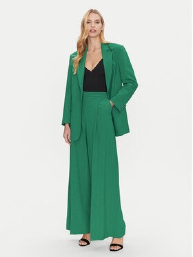 Simona Corsellini Spodnie palazzo P25CPPA01001 Zielony Wide Leg