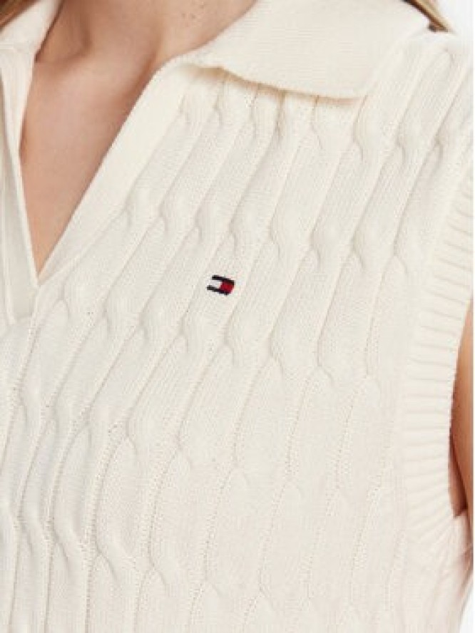 Tommy Hilfiger Sweter WW0WW45655 Écru Regular Fit