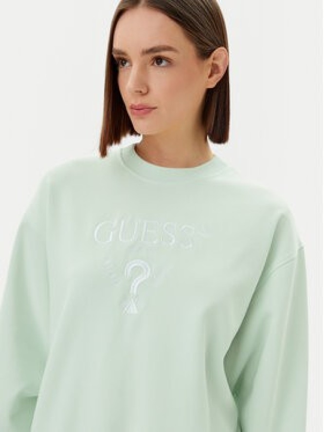 Guess Bluza V5RQ12 KC3D2 Zielony Regular Fit