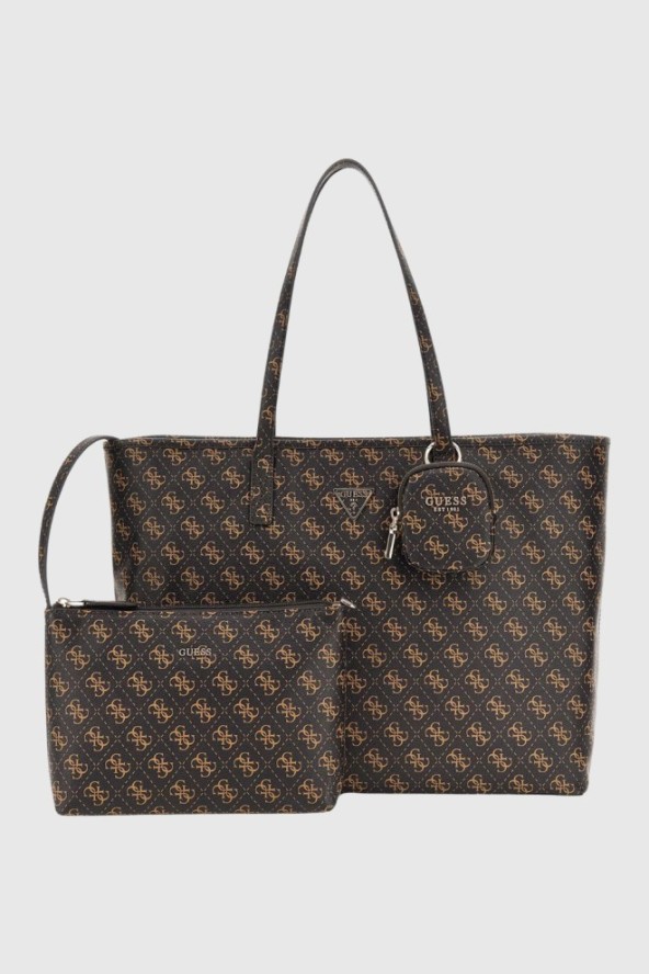GUESS Brązowa shopperka damska Power Play