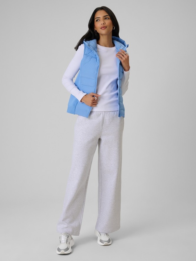 4F Bezrękawnik z wypełnieniem syntetycznym damski - niebieski L