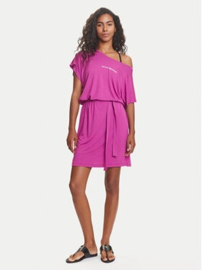 Emporio Armani Sukienka codzienna EW000783 AF12192 UA227 Różowy Regular Fit