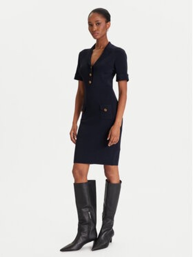 Guess Sukienka dzianinowa W5YK29 Z0130 Granatowy Slim Fit
