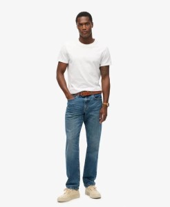 superdry Vintage Slim Straight Jeans z Bawełny Organicznej