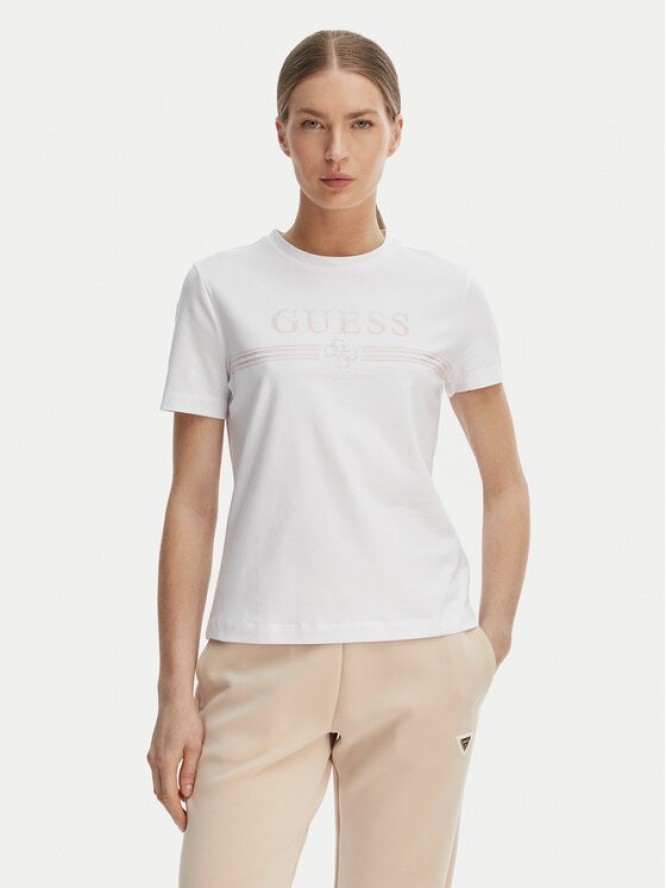 Guess T-Shirt V6GI07 K2968 Biały Regular Fit