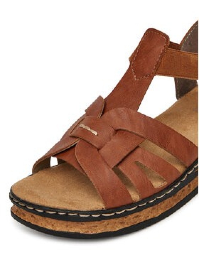 Rieker Sandały 62918-22 Brązowy