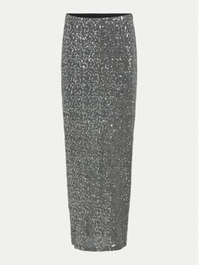 Vila Spódnica maxi Sanadu 14101820 Srebrny Regular Fit