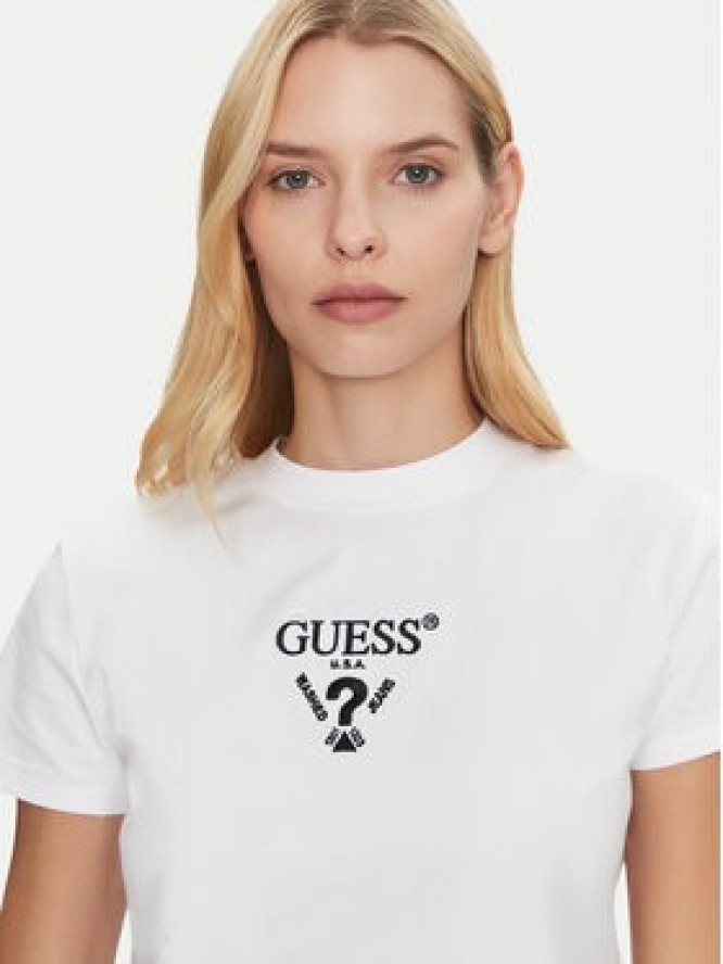 Guess T-Shirt V4YI20 KCDH1 Biały Boxy Fit