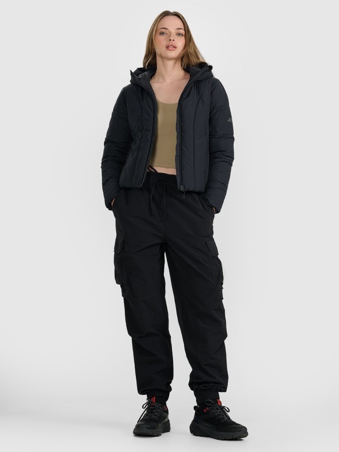 4F Kurtka puchowa z wypełnieniem syntetycznym damska - czarna XL