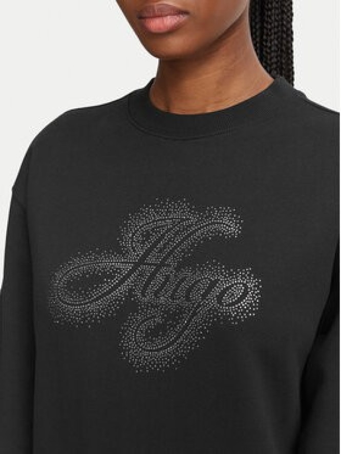 HUGO Bluza Danicey 50570917 Czarny Relaxed Fit