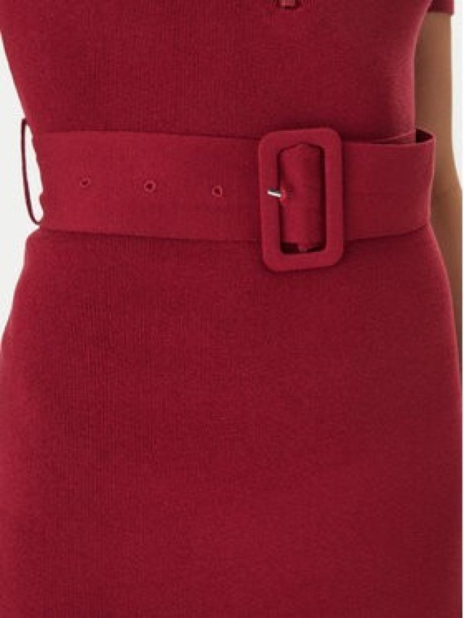 Guess Sukienka dzianinowa V6RK08 Z4642 Bordowy Slim Fit