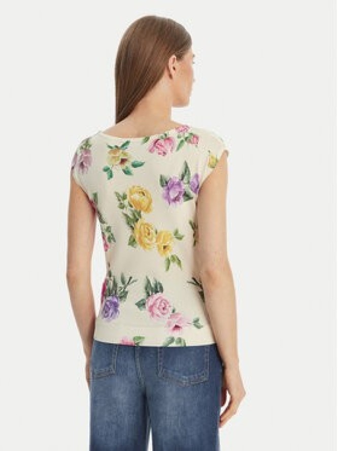 Luisa Spagnoli Bluzka Contigia 100301 Beżowy Slim Fit