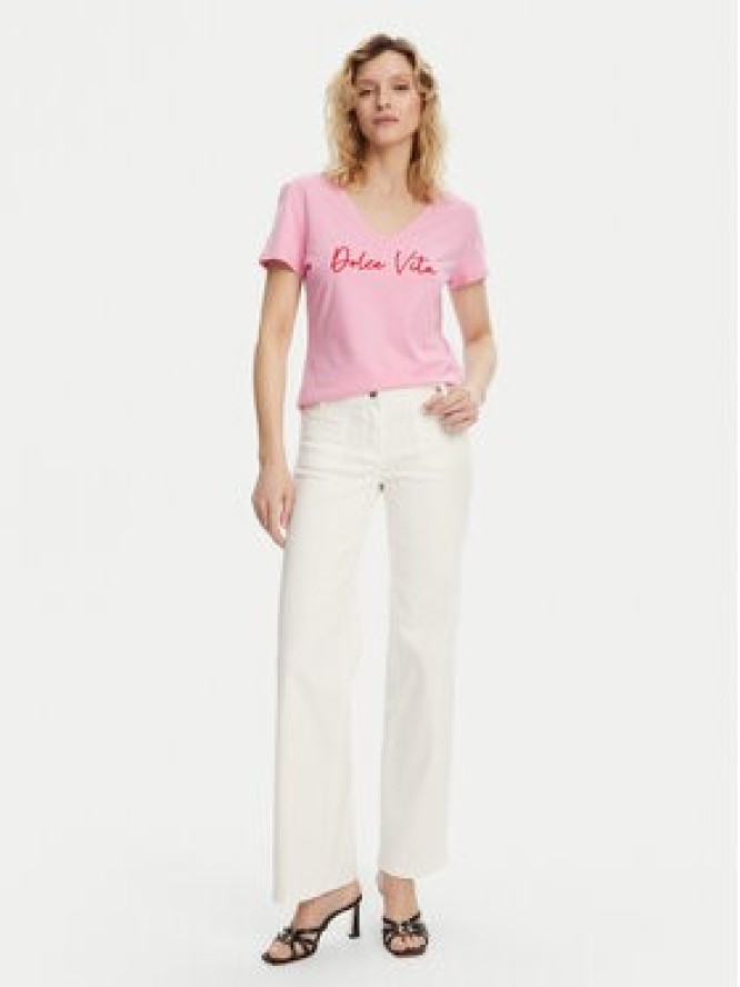 Morgan T-Shirt 251-DOLCE Różowy Regular Fit
