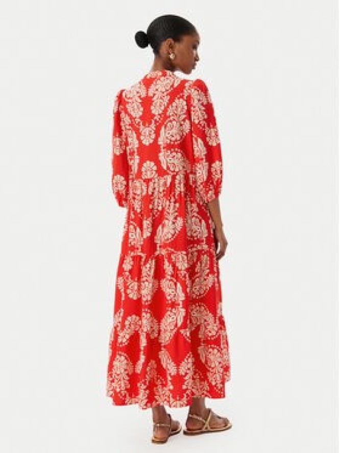 LOLA CASADEMUNT Sukienka letnia LS2616138 Czerwony jasny Regular Fit