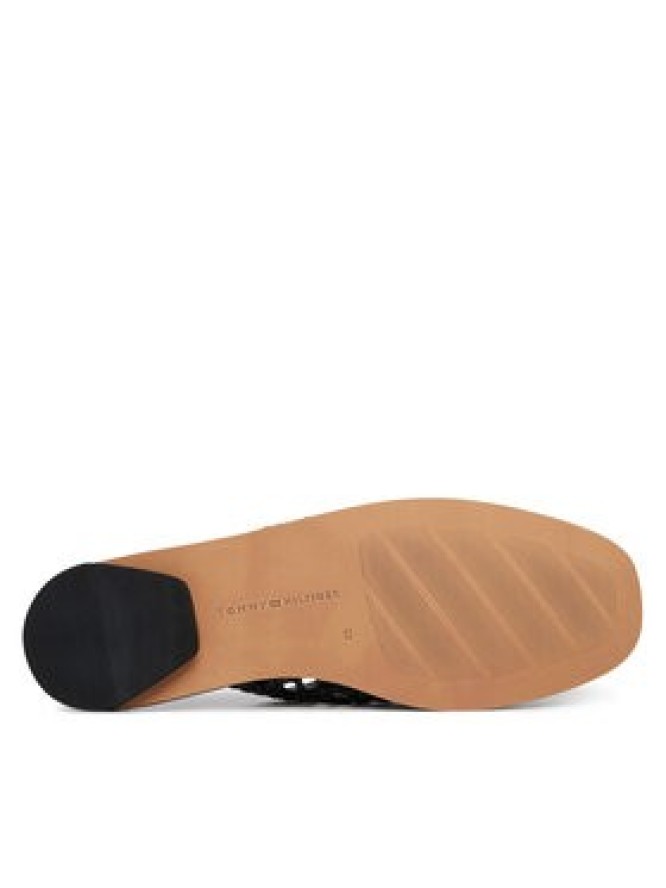 Tommy Hilfiger Klapki Hilfiger Leather Mix Flat Mule FW0FW09280 Czarny