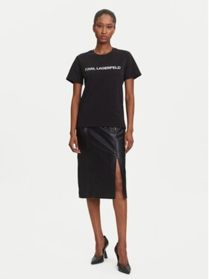 KARL LAGERFELD T-Shirt A3W17102 Czarny Regular Fit