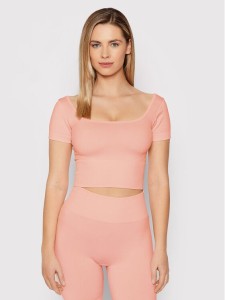 Guess Bluzka V2RP13 ZZ04S Różowy Slim Fit