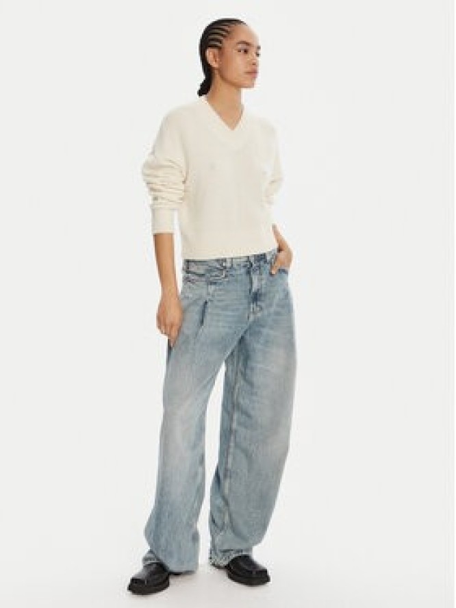 HUGO Sweter Scutie_B 50543059 Écru Regular Fit