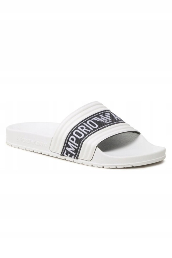 EMPORIO ARMANI Białe klapki damskie, Rozmiar 40