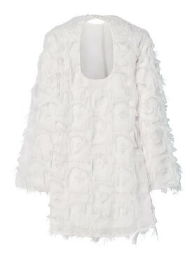 YAS Sukienka koktajlowa 26038226 Biały Loose Fit