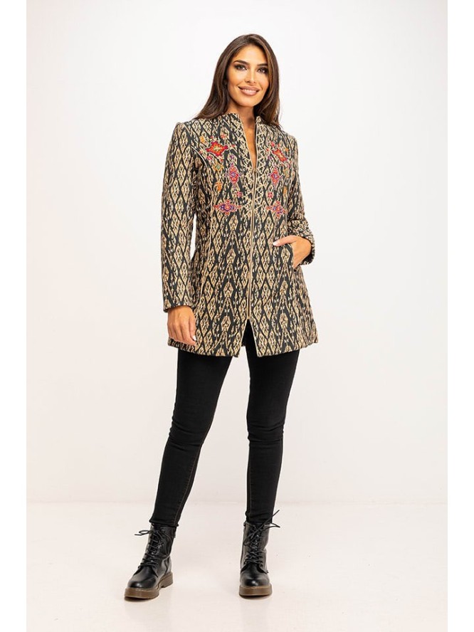 Peace & Love Kurtka przejściowa w kolorze złoto-czarnym rozmiar: XL